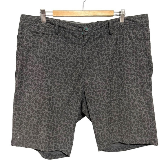 Linksoul Boardwalker Shorts Men's 38 Tonal Printed Floral 10" Inseam Golf Preppy - Picture 1 of 9